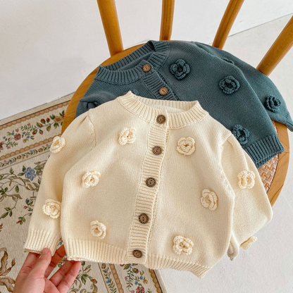 Annie & Charles® knitted jacket FLOWERS