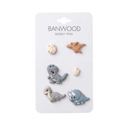 BANWOOD BASKET PINS - DINOSAURS