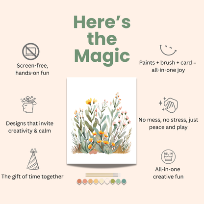 All-In-One Beginner Watercolor Paint Set - Jar of Flowers