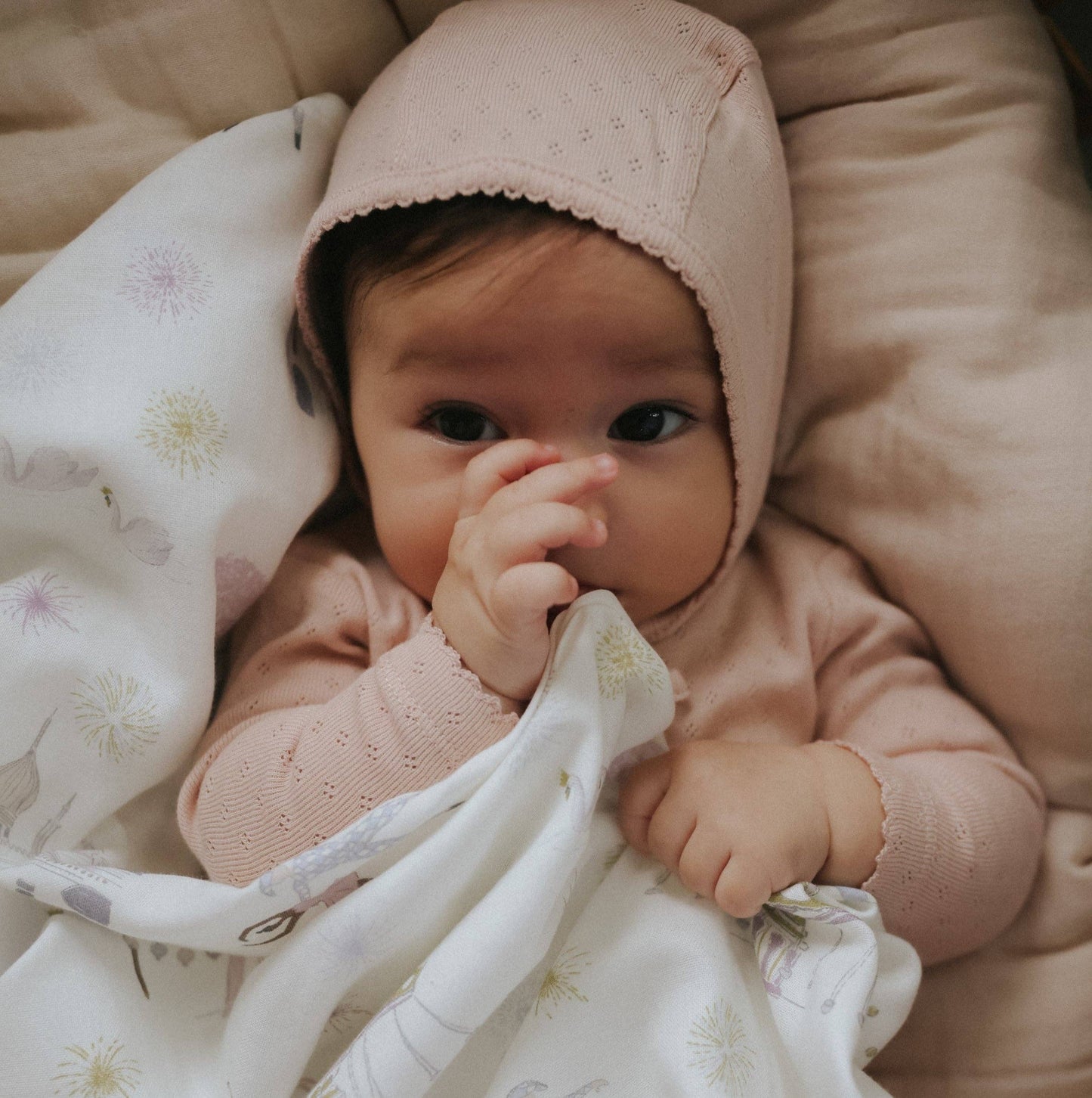 Adventures in Wonderland Swaddle - Rose