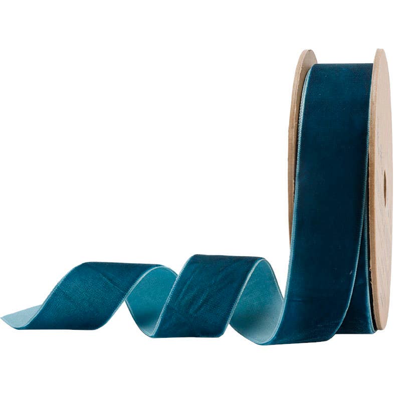 17 Colors | 1" Velvet Ribbon | 10 Yard Roll: Bay Leaf