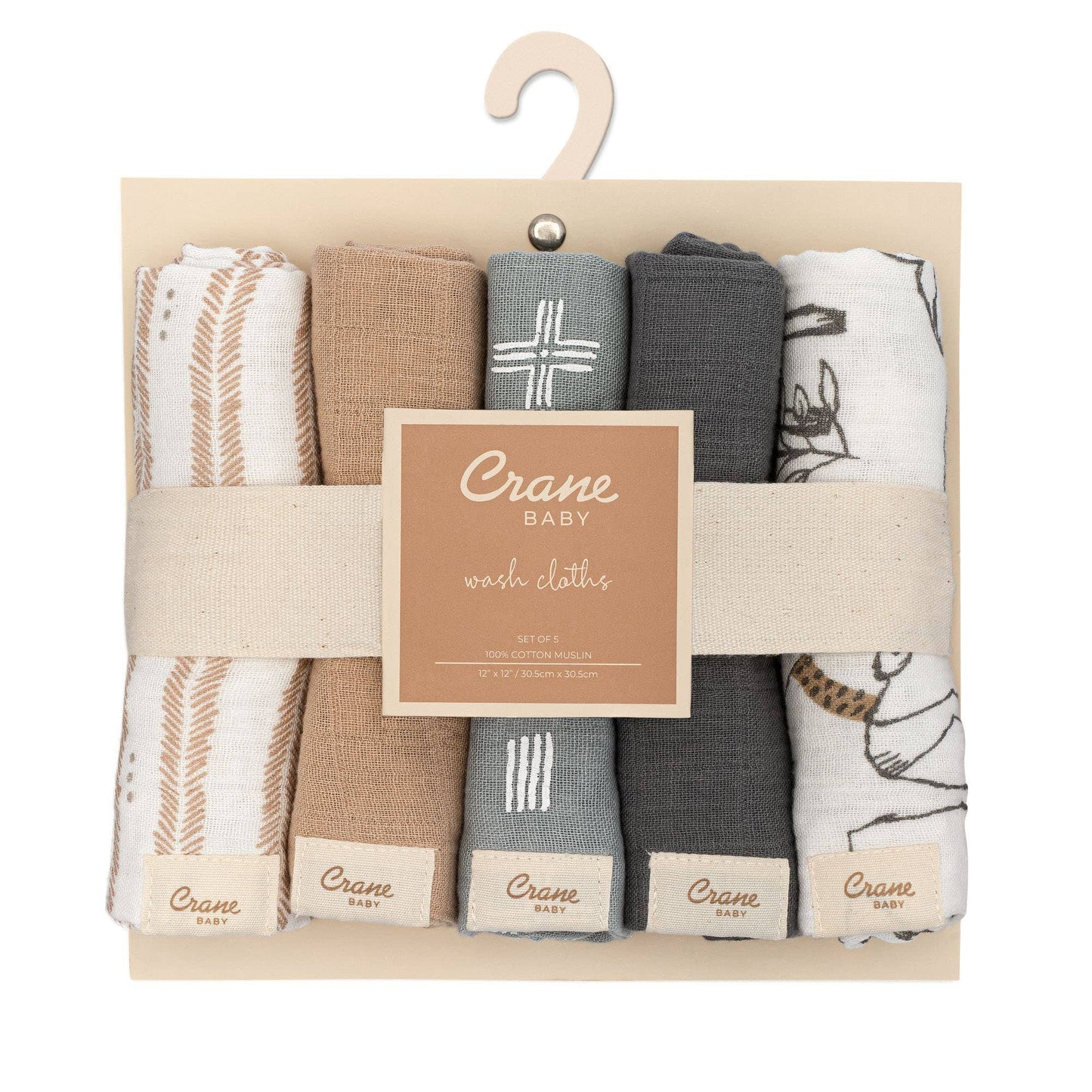 Ezra 5-pc. Wash Cloth Set (Woodland Animal)