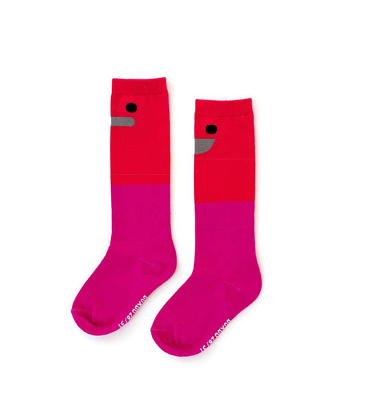 Chaussettes hautes Wistiti Rouge: 21/23 (2-3 ANS)