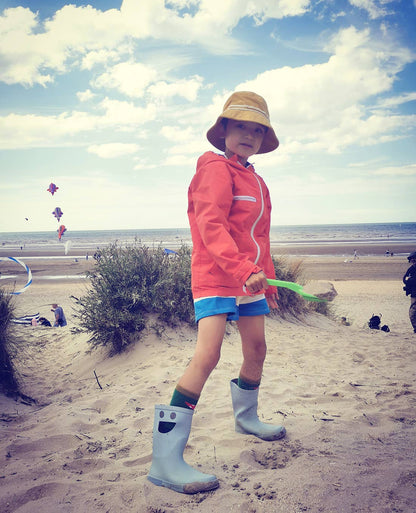 Wistiti Kids Rain Boots, Eco Rubber - Platine