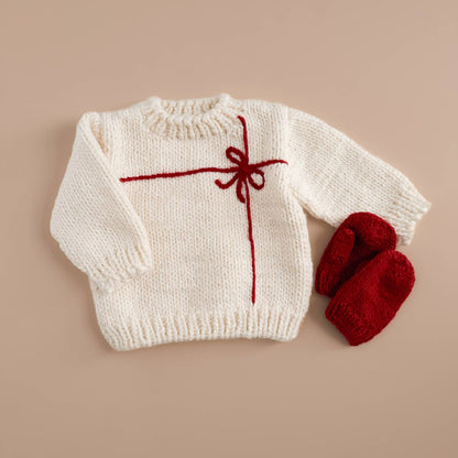 Present Sweater Kid Baby Holiday Christmas Bow Gift Matching: XS; 6-12M
