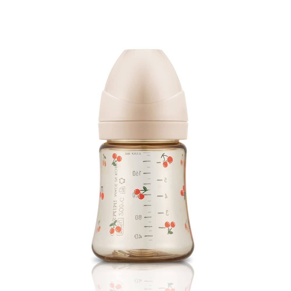 Grosmimi PPSU Baby Bottle - 6oz (200ml): Olive_White