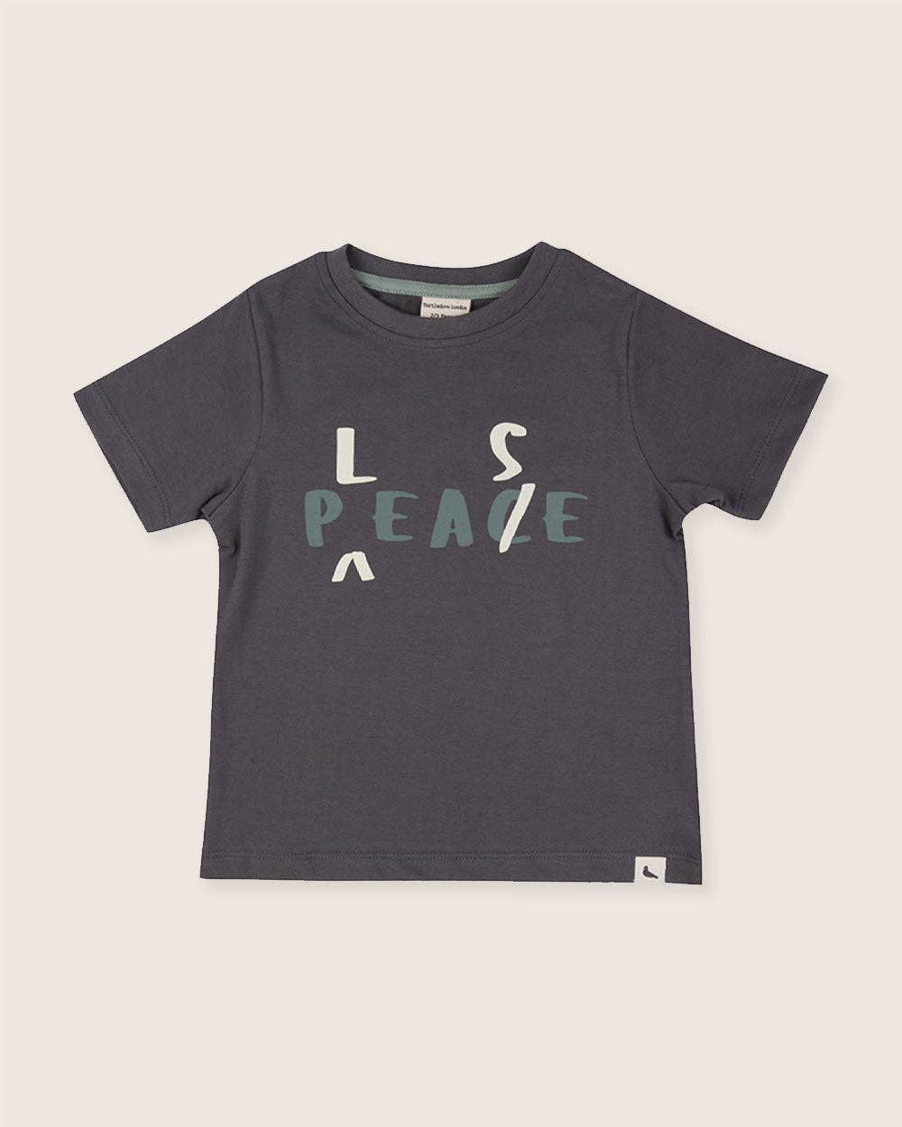 Peace Please T-Shirt: CHARCOAL / 4-5 Years