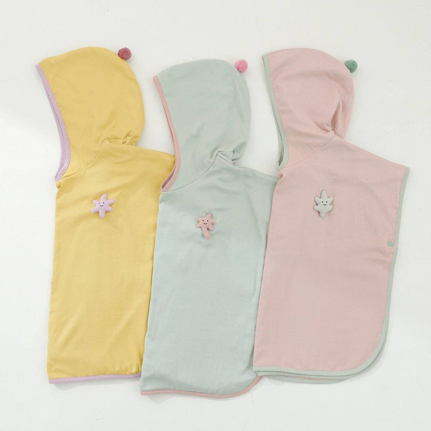 BambooBebe Jungle Cozy Hooded Poncho Towel: Flower Mustard