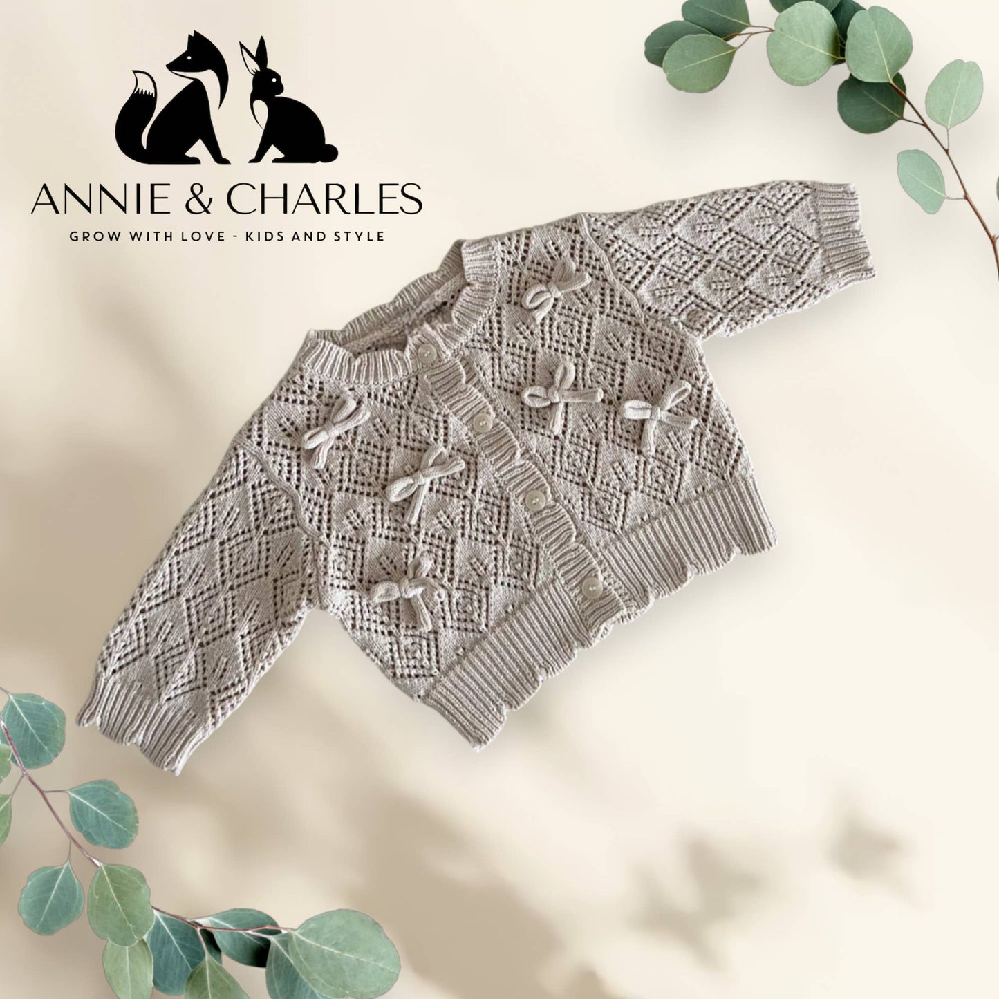 Annie & Charles® BOW cardigan