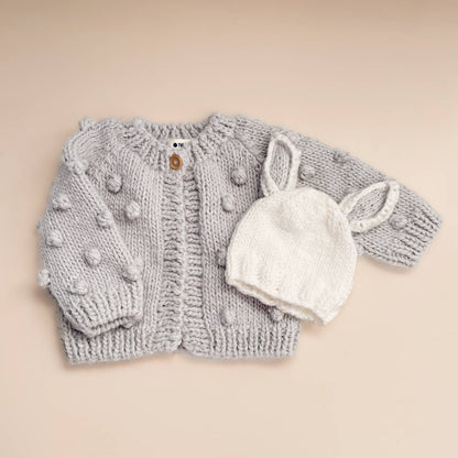 Popcorn Cardigan, Bowie Grey | Baby Sweater Kids Clothing: 6-12 mths