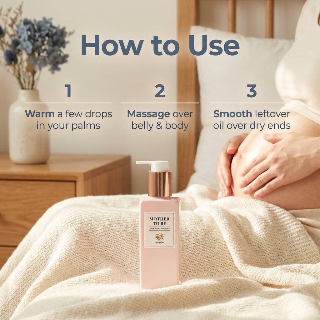 Mother To Be Rose Aroma Multi Oil 200ml | Nourishing Maternity Body Oil | Made in Korea