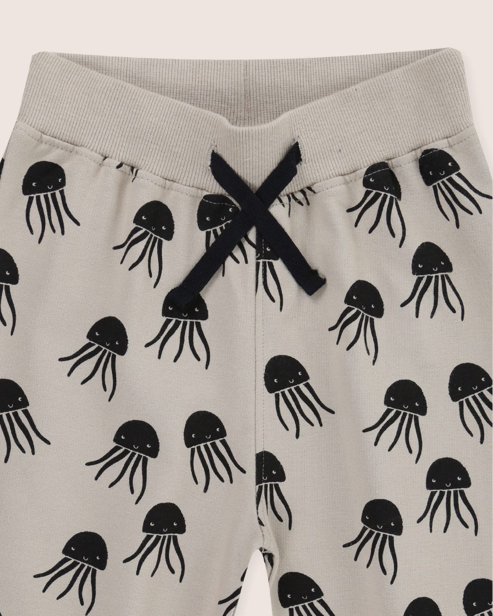 Jellyfish Print Joggers: Sand / 2-3 Years