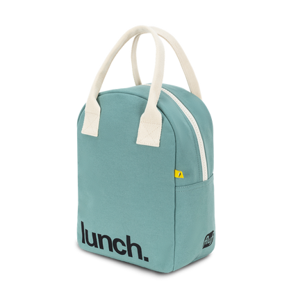 Zipper Lunch Bag - ‘Lunch’ Teal