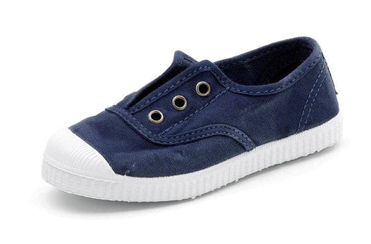 Cienta 70777.84 Washed Navy Canvas Laceless Sneaker