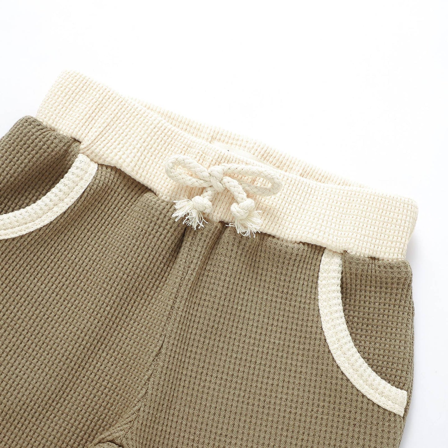 Organic Cotton Cocoa Waffle Set | Gender Neutral Baby Set: 6-12M