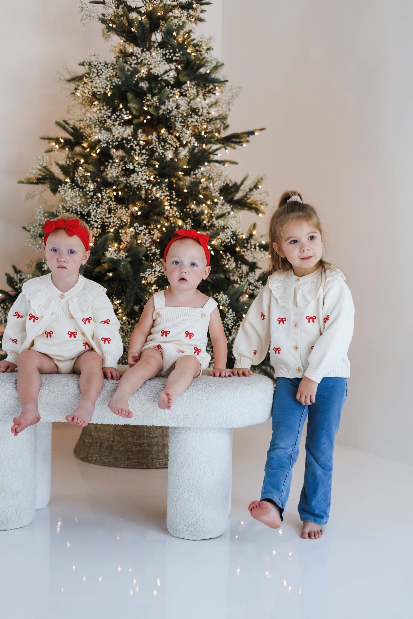 Red Bow Cardigan: 6-12 month