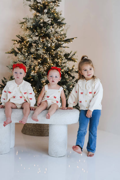 Red Bow Cardigan: 12-18 month