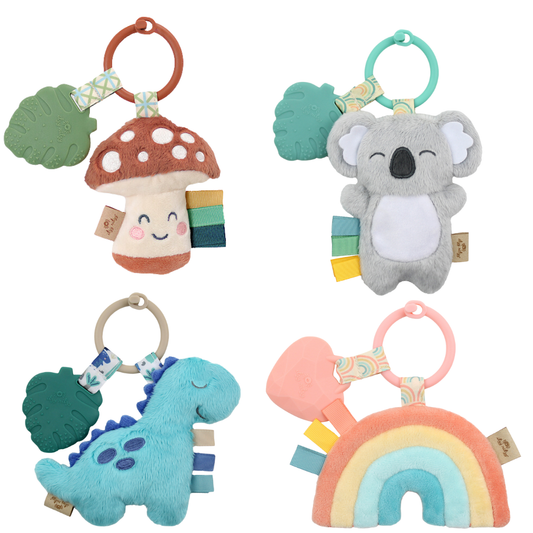Itzy Pal™ Plush + Teether: Strawberry