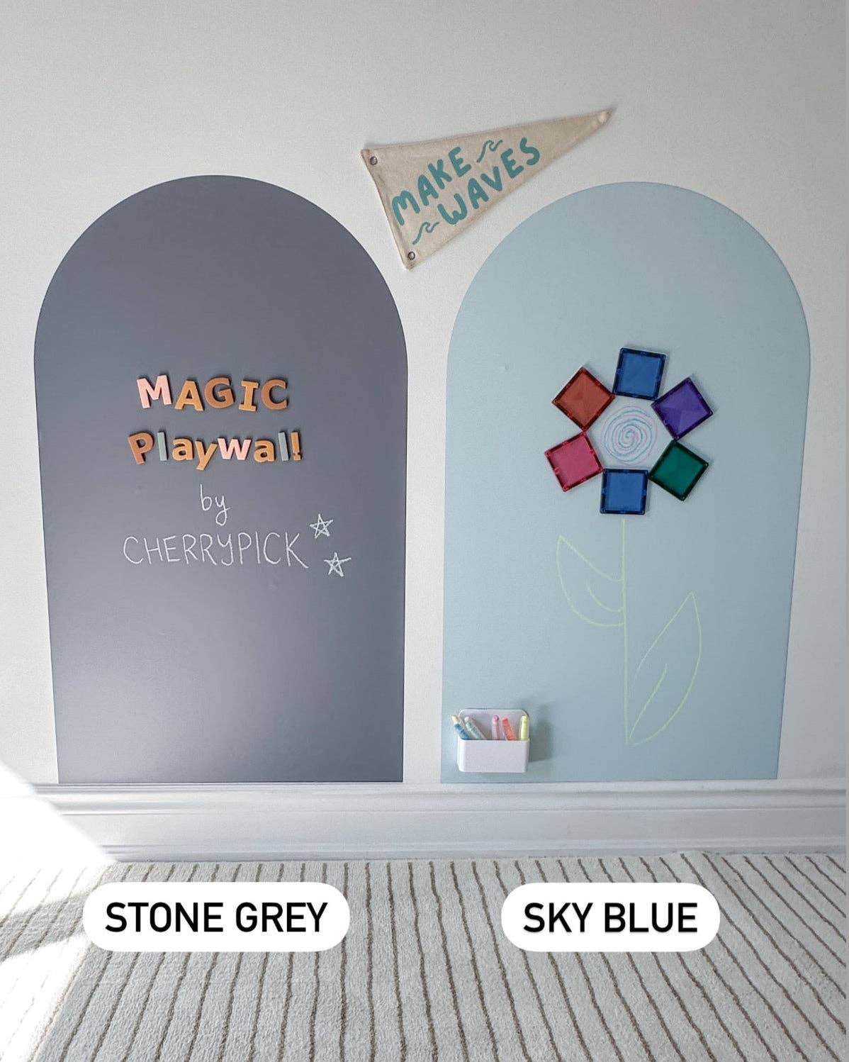 Magic Playwall - Arch Magnetic Wall Decal for Kids: Caramel