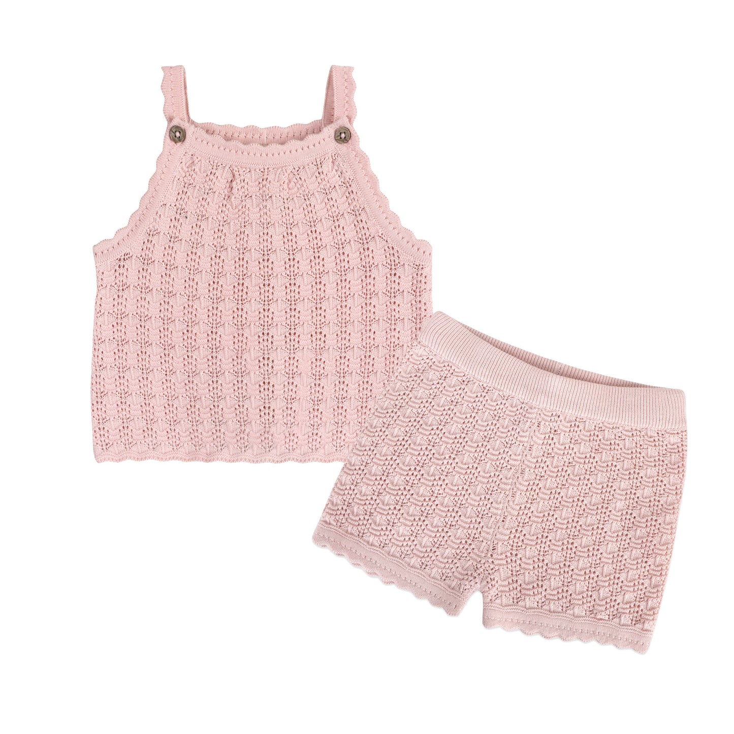 Nyla Textured Baby Tank & Shorts Set (Organic Cotton)