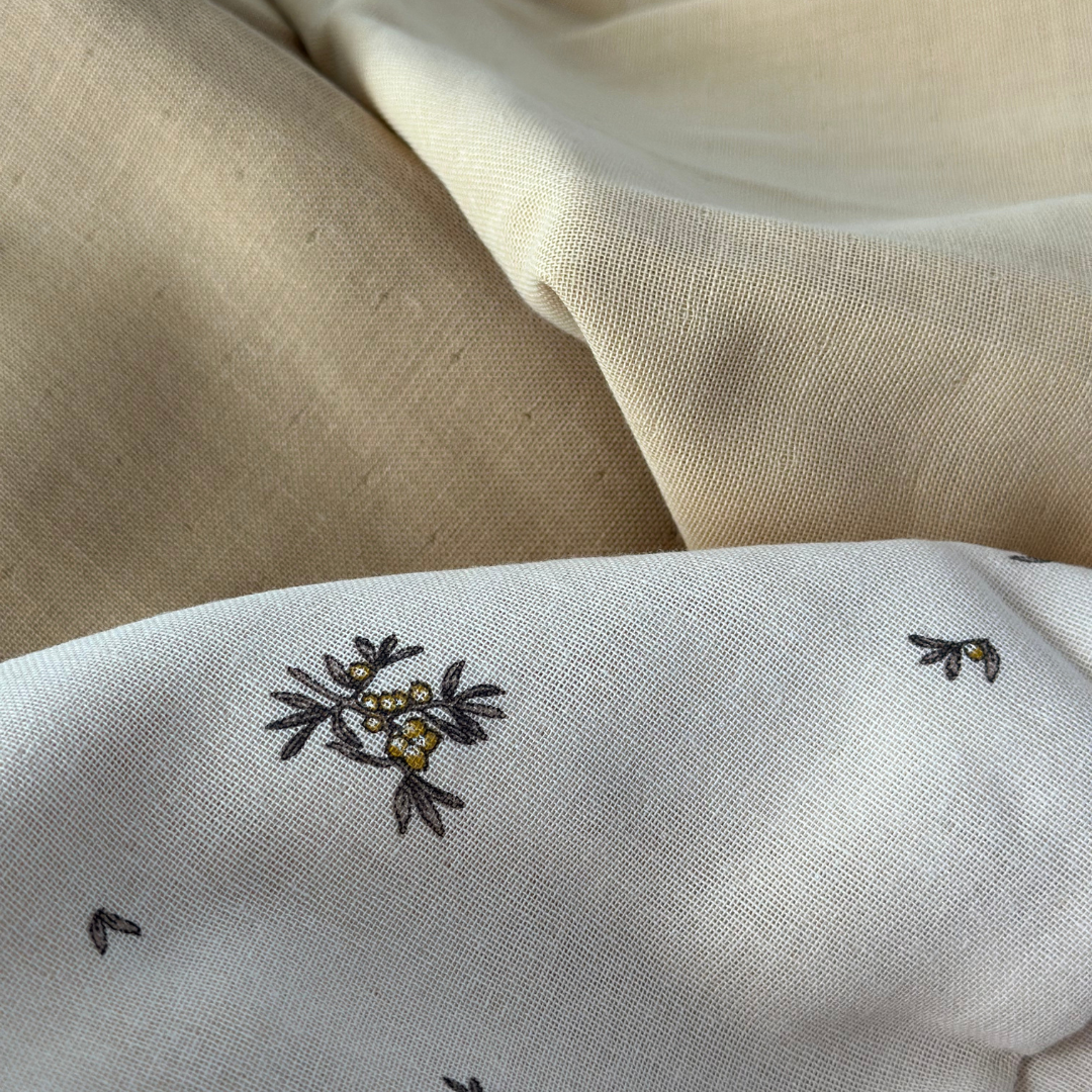 Diaper Cloths Set 3pcs - Mixed Honey Print - 100% Organic Co