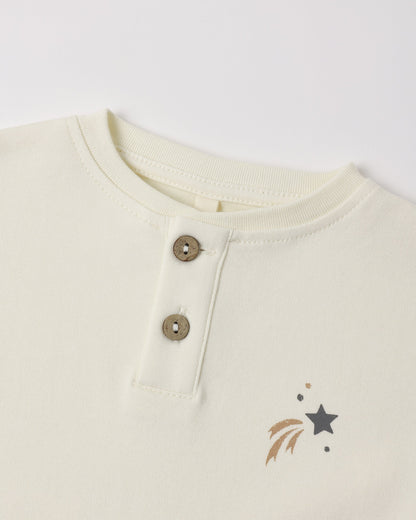 Long Sleeve Henley Tee Midnight