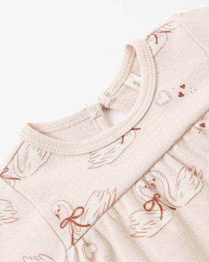 Tiered Jersey Dress Swan