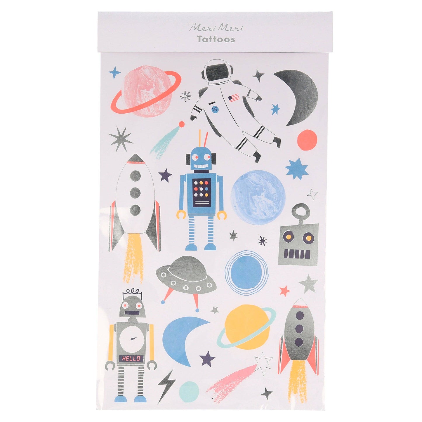 Space Temporary Tattoo Sheets