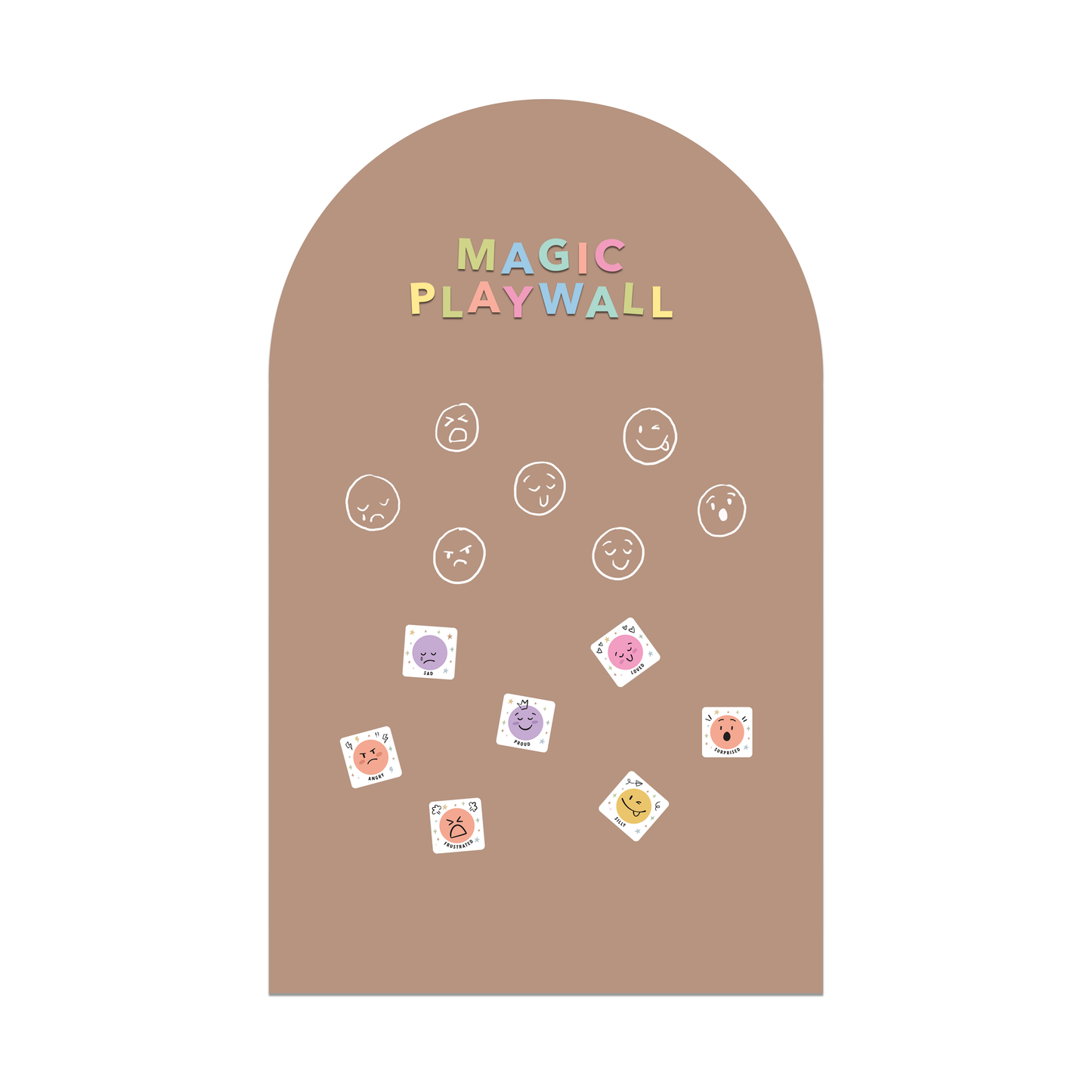 JUMBO Magic Playwall - Arch Magnetic Wall Decal for Kids: Blush
