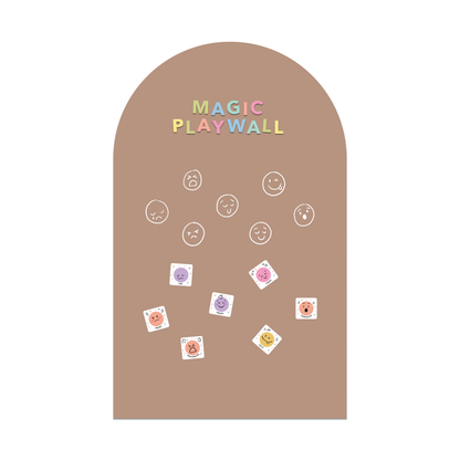 JUMBO Magic Playwall - Arch Magnetic Wall Decal for Kids: Blush