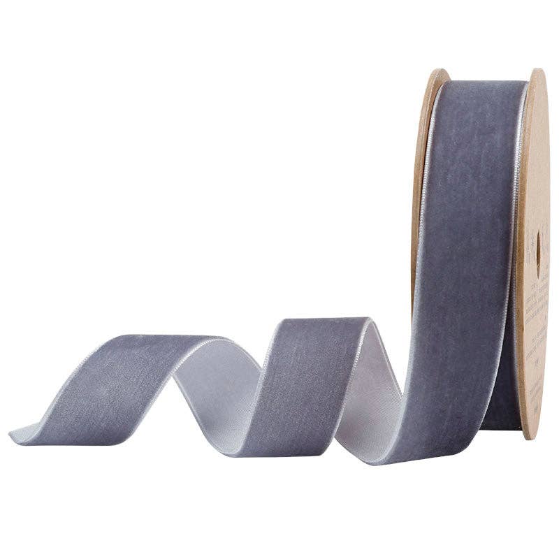 17 Colors | 1" Velvet Ribbon | 10 Yard Roll: Bay Leaf