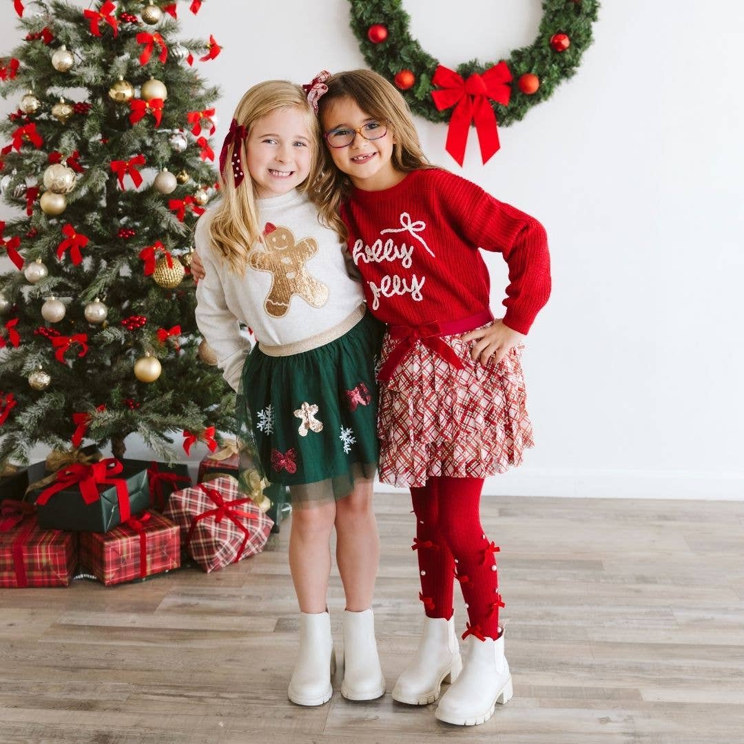 Gingerbread Joy Sequin Christmas Tutu - Kids Clothing: 1-2Y