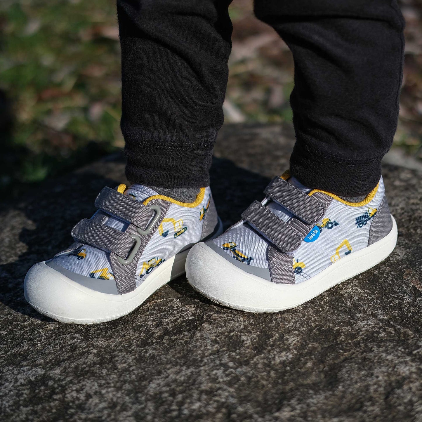 Grey Construction | Toddler Mini Canvas Sneakers