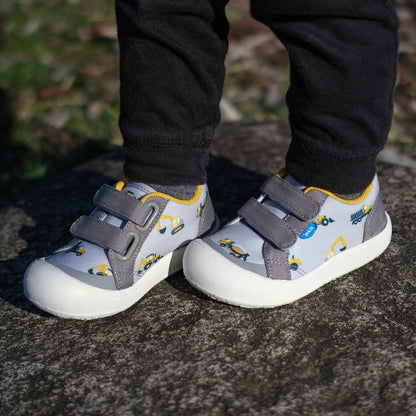 Grey Construction | Toddler Mini Canvas Sneakers