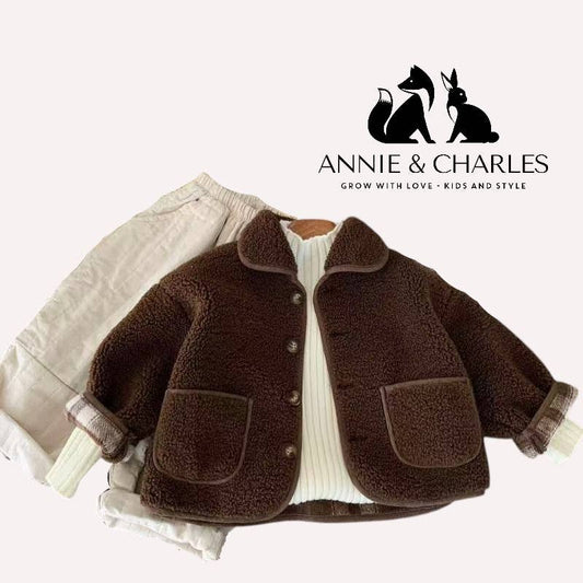Annie & Charles® Cozy Children's Jacket HAZEL: Beige