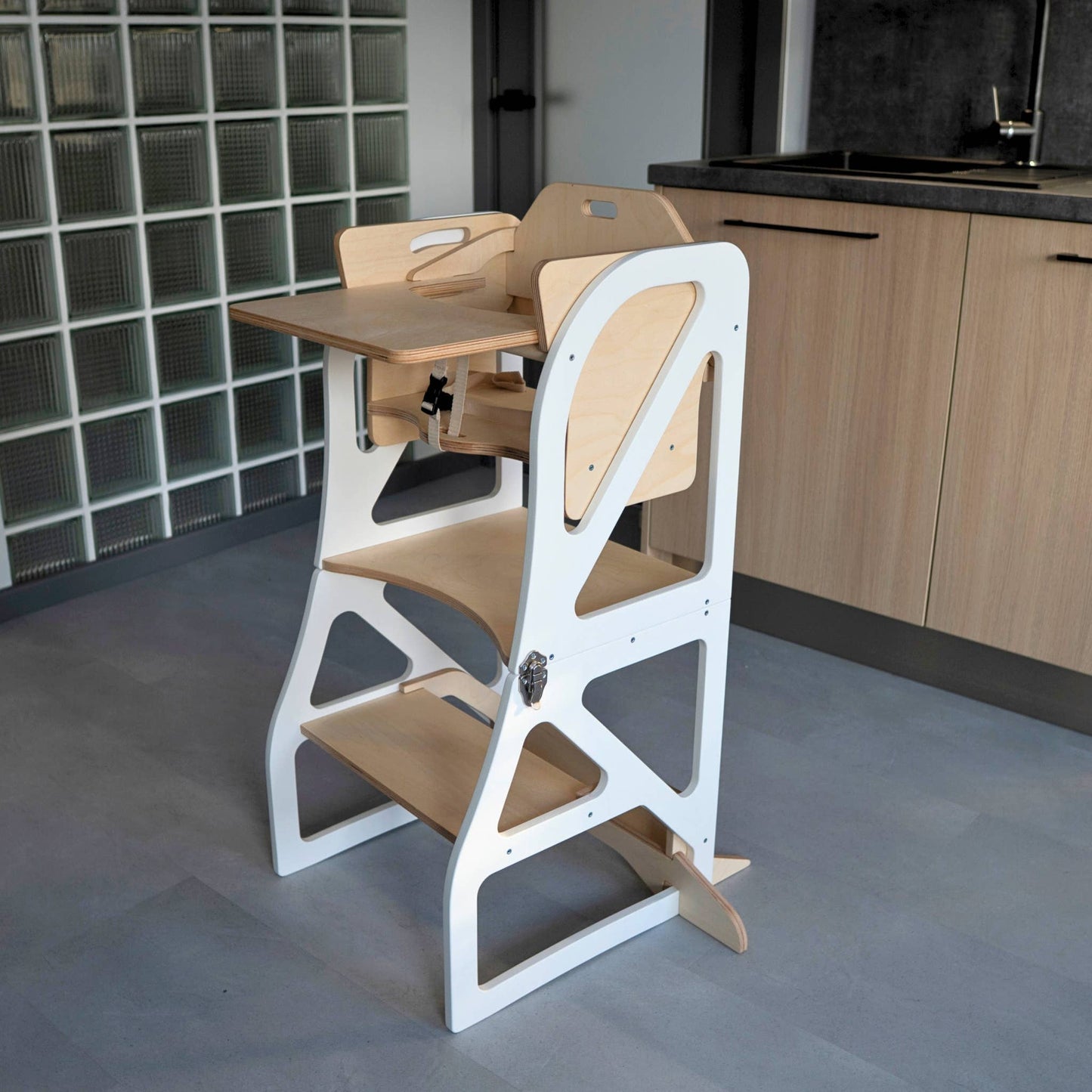 Transformable Kitchen Tower Securestep, Highchair+Tray Combo