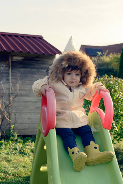 Warm Waterproof & Snowproof Kids' Winter Coat (Creamy White)