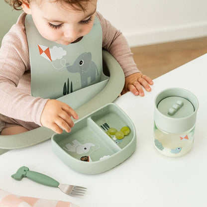 Silicone bib Playground Green