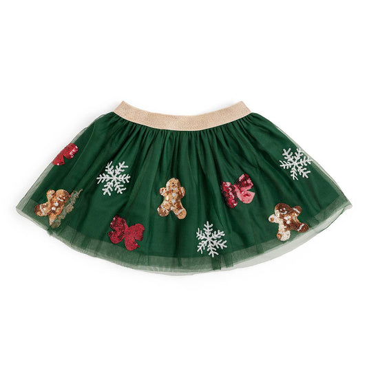 Gingerbread Joy Sequin Christmas Tutu - Kids Clothing: 4-6Y