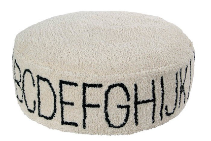 Pouffe ABC Natural - Black: 8" x 2'4" x 2'4"