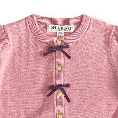 Organic Button Front Sweater Dress - Baby: Rose / 18-24M