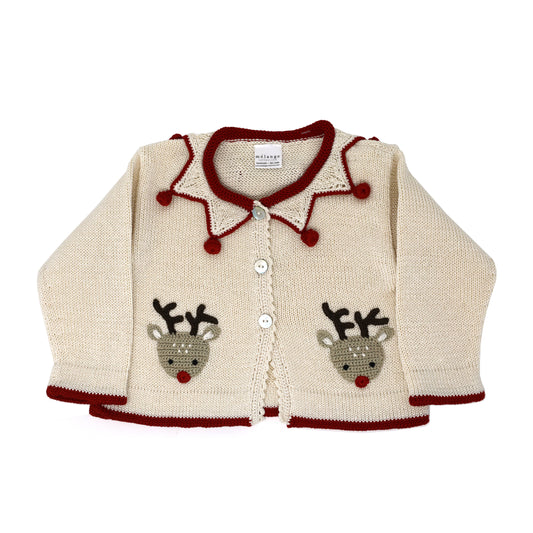 Reindeer Cardigan: 3T/4T
