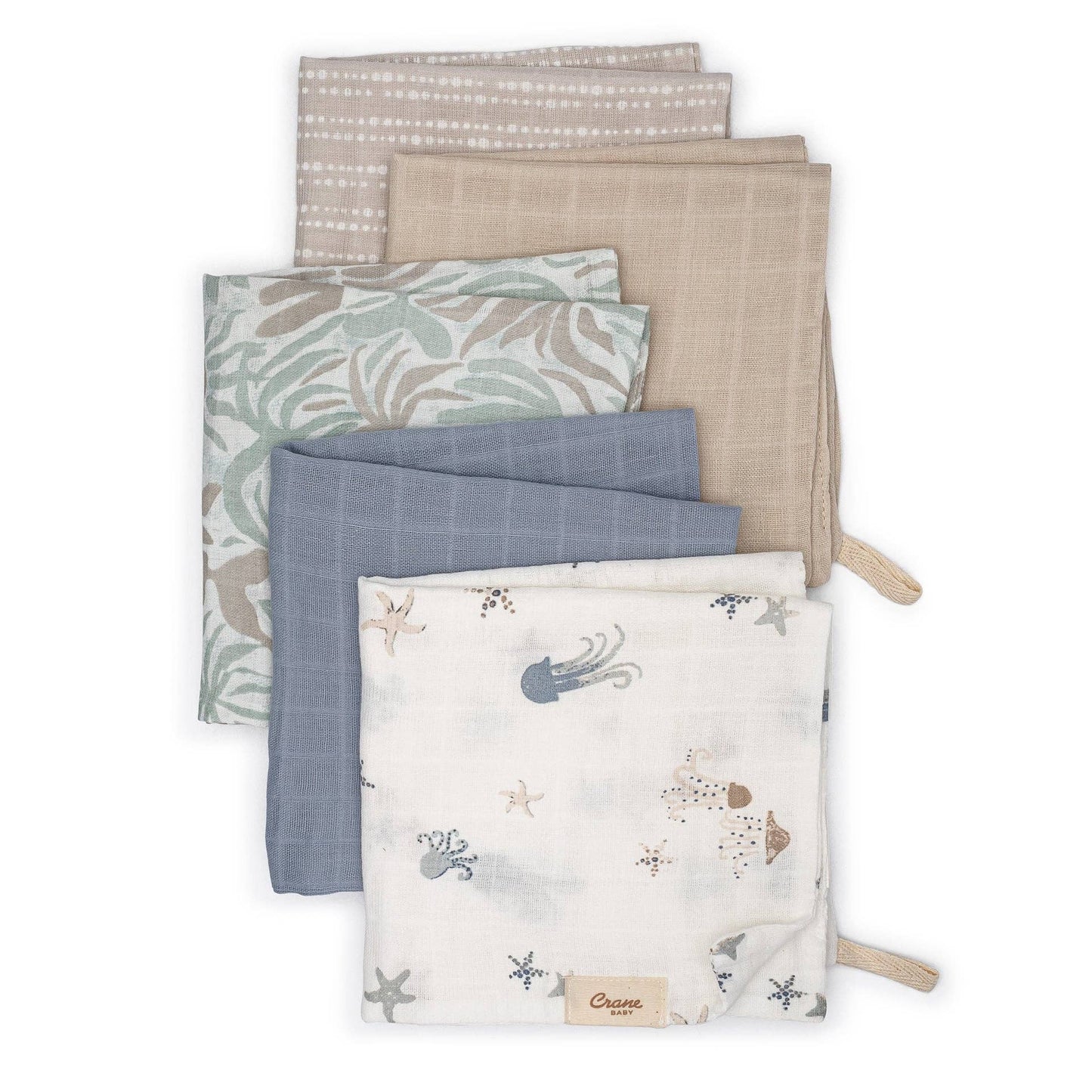 Cove 5-pc. Wash Cloth Set (Sea Life)