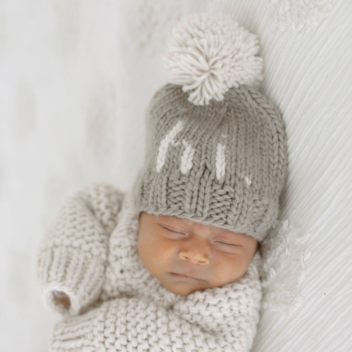 Hi. Pebble Brown Hand Knit Beanie Hat Baby & Kids: S (0-6 months)