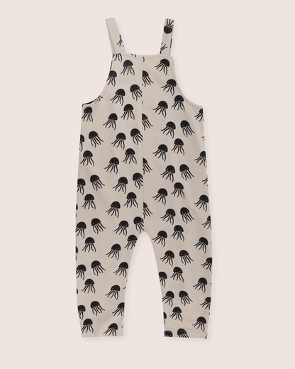 Jellyfish Print Dungarees: Sand / 2-3 Years