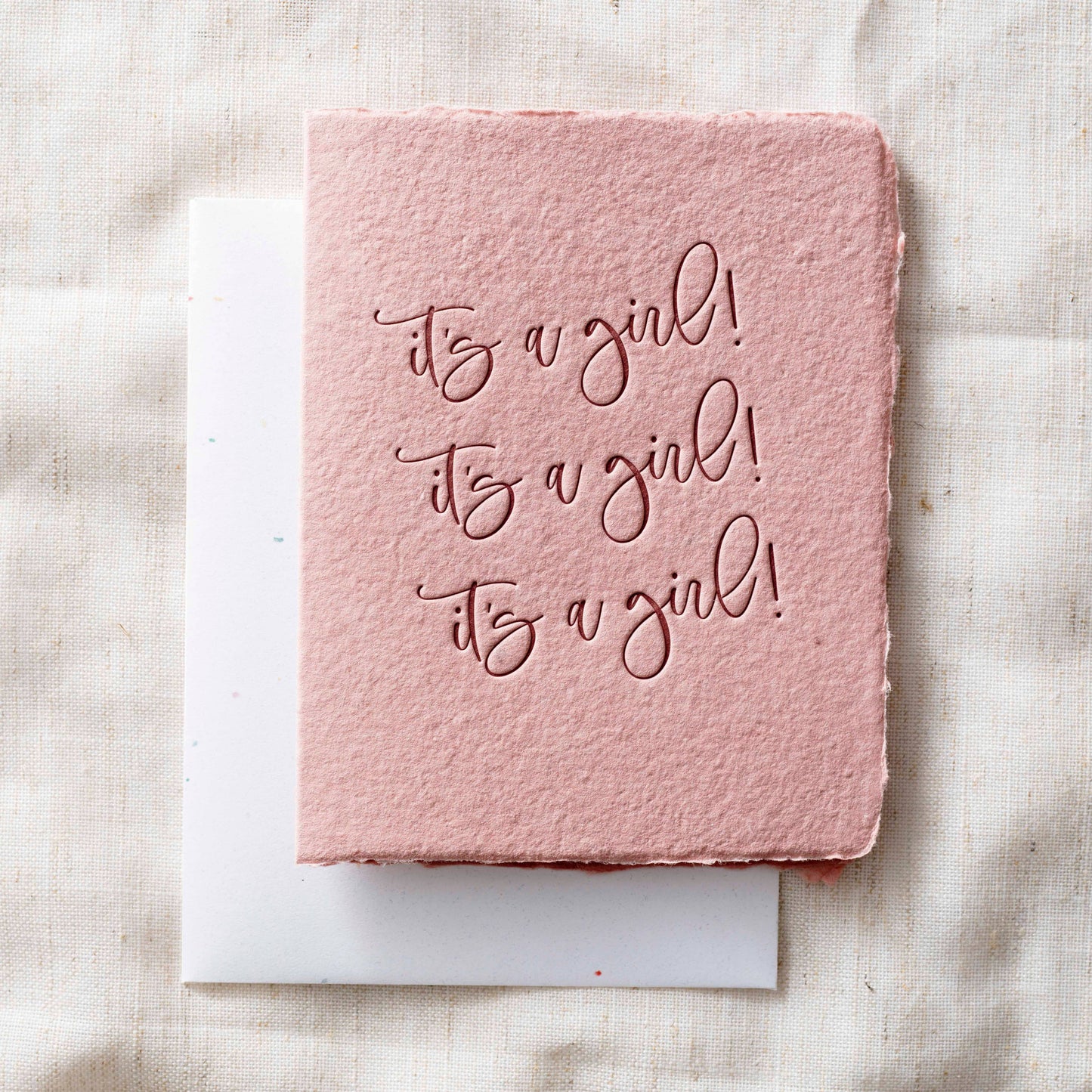 It's a Girl! | Baby Shower Greeting Card: Flat A2 Greeting Card. Blank on Back.