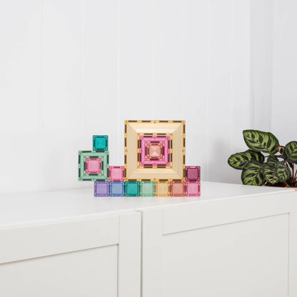CONNETIX Magnetic Tiles Pastel Portal Pack, 48 Pieces