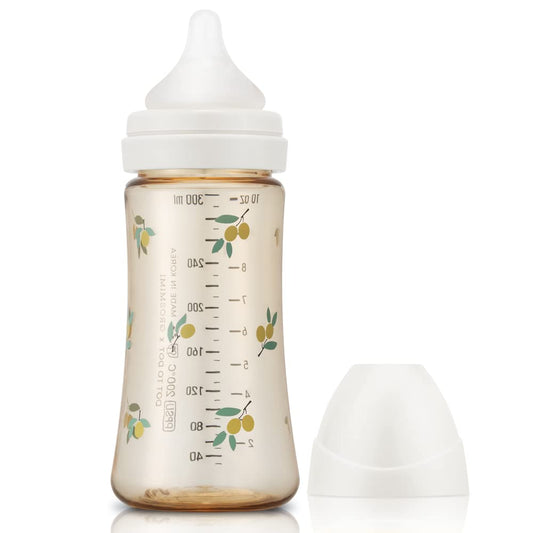 Grosmimi PPSU Baby Bottle - 10oz (300ml): Bear_Pure Gold