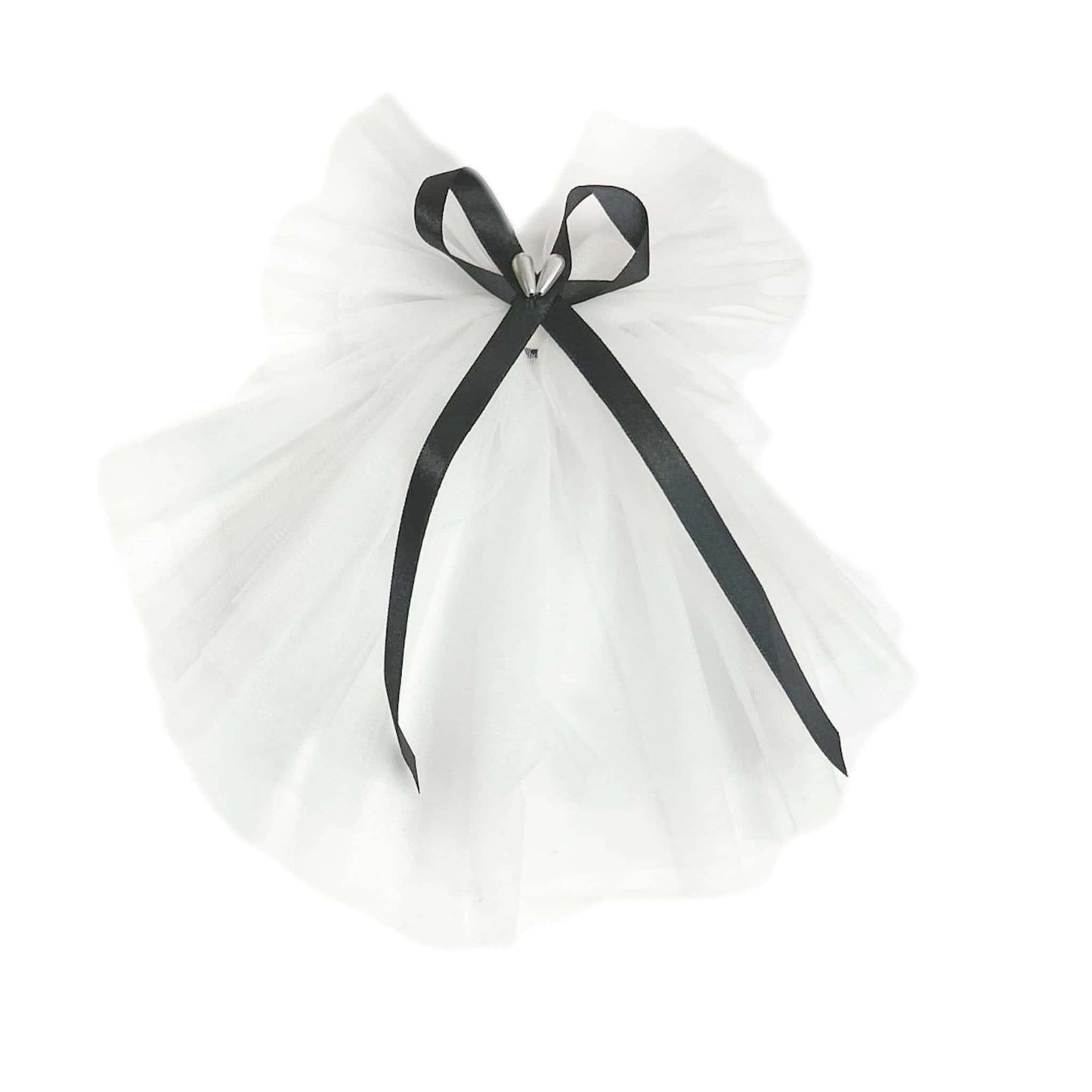 Mademoiselle Tulle Hair Bows: White