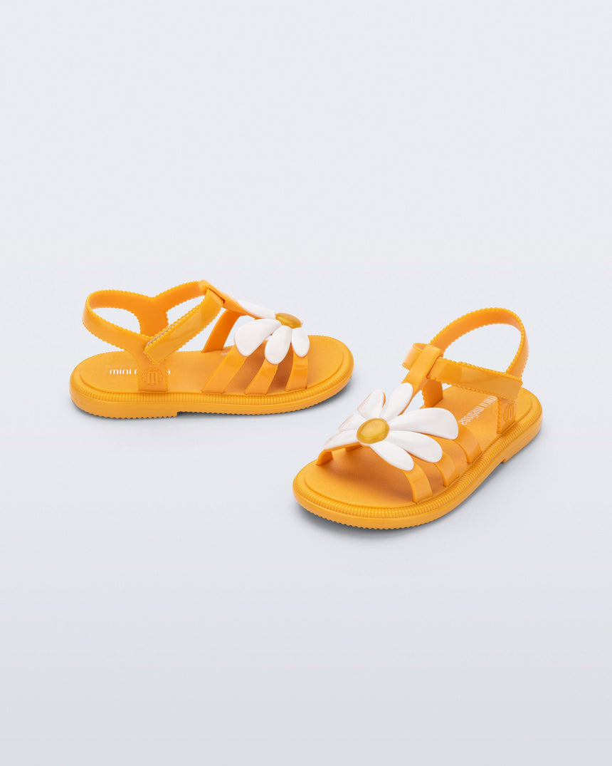 Mini Melissa Hip Bloomy Baby Sandals: Orange